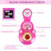 Kids Karaoke Machine with Adjustable Stand Kids Microphones for Singing Along with Rotational Flashing Stage Lights and Pedals Gift for Girls and Boys view 4