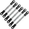 HobbyMarking 6Pcs Adjustable Aluminum Turnbuckles Camber Links Set for Traxxas Slash 4X4 2WD / Rustler/Stampede/Hoss/Bandit 1/10 RC Short Course Trucks Replacement Upgrade Accessories (Titanium) view 3