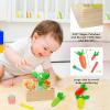 Ancaixin Montessori Toys for 1 Year Old, Magnetic Wooden Toys for 12 Months Boys and Girls, Educational Carrot Toy for Toddlers, Shape Sorting Matching Puzzle for Kids 1 2 3, Birthday Easter Gifts view 2