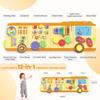 BlueWood Wooden Wall Busy Board Panels, Toddler Learning Activity Center, Montessori Philosophy Sensory, Educational Toys, Conducive to All-Round Development - School Bus view 2
