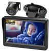Baby Car Camera,4.3" HD Infrared Night Vision Baby Car Mirror with 178 Wide View, Safety Rear Facing Car Set Camera for Infants Kids Toddlers view 1