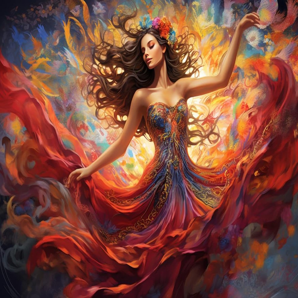 Dancer Woman Jigsaw Puzzle for Adults - Girl in The Red Dress Challenging Educational Game Fun Family Activities Puzzle Floor Props Kid Gift Unzip Toy Wooden Puzzles 1000 Piece