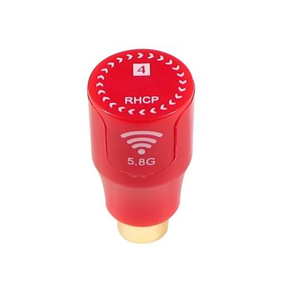 FEICHAO Mini Stubby 58G LHCP Antenna SMA RP-SMA for Drone System (Red,Compatible with VAXIS)