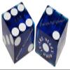 Set of 5 Authentic Las Vegas Casino Table-Played 19mm Craps Dice with Matching Serial Numbers - Planet Hollywood (Blue Polished) view 3