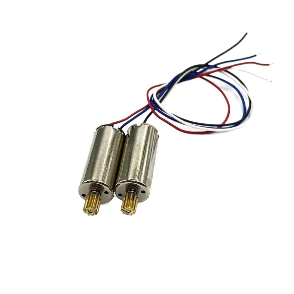 1PC 8520 8.5mm*20mm CW/CCW Coreless electronic starter 10 Teeth Brass Gear DC 7.4V 52000RPM High Speed Engine RC Drone Quadcopter UAV CEGQOXSH(Red Blue Cable Motor)