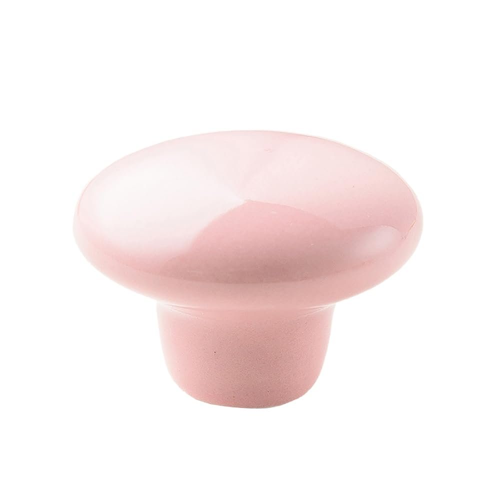 10Pcs/Sets Ceramic Handle Garden Ceramic Single Hole Handle Children's Room Cabinet Drawer Handle Furniture Hardware Knob Pulls - (Color: Pink-1)