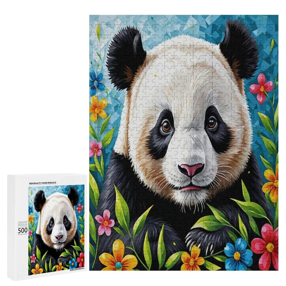 500 Piece Jigsaw Puzzle Panda for Beginners Learning Puzzle Puzzle The Best Jigsaw Puzzle Game for Interactive Emotions Christmas