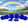 4PC 3D Printed Dinosaur Animal Toy, Articulated Mini Tyrannosaurus Rex Stegosaurus Triceratops Dinosaur, Fidget Toy Gift Desk Toy Home Decoration-MD001-BLUE view 2