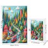 1000 Piece Jigsaw Puzzle City with Various Building for Educational Gifts for Teens Decompression Christmas view 2