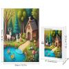 1000 Piece Adult and Youth Colorful Animals Puzzles Deer and Rabbits Fantastical Mushrooms Fun and Challenging Animals Themed Puzzles Great Gift for Family and Friends Dimensions view 2
