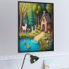 1000 Piece Adult and Youth Colorful Animals Puzzles Deer and Rabbits Fantastical Mushrooms Fun and Challenging Animals Themed Puzzles Great Gift for Family and Friends Dimensions view 4