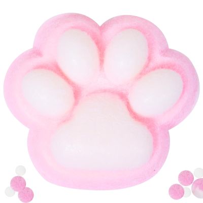 1pcs Cat Paw Squishy Toy, 5 in Big Cute Kawaii Fufu Squishies, Sticky Cat Paw Fur Ball, Super Soft Stress Relief Funny Fidget Toys, Novelty Things Suitable for Adults Kids