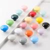 10Pcs/Sets Ceramic Handle Garden Ceramic Single Hole Handle Children's Room Cabinet Drawer Handle Furniture Hardware Knob Pulls - (Color: Red) view 2