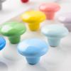 10Pcs/Sets Ceramic Handle Garden Ceramic Single Hole Handle Children's Room Cabinet Drawer Handle Furniture Hardware Knob Pulls - (Color: Red) view 3