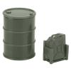 Bognajin RC Car Simulation Decor Professional Lightweight Oil Drum Fuel Tank Set for 1/24 Scale RC Vehicles, Detail, Sturdy Plastic Material, Easy to Install (Dark Green) view 1
