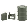 Bognajin RC Car Simulation Decor Professional Lightweight Oil Drum Fuel Tank Set for 1/24 Scale RC Vehicles, Detail, Sturdy Plastic Material, Easy to Install (Dark Green) view 3