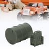 Bognajin RC Car Simulation Decor Professional Lightweight Oil Drum Fuel Tank Set for 1/24 Scale RC Vehicles, Detail, Sturdy Plastic Material, Easy to Install (Dark Green) view 4