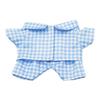 niannyyhouse 10cm 15cm 20cm Plush Doll Clothes Shirt Pants Multi-Color Plaid Pajama Set Doll Dressup (Blue, 10cm) view 1