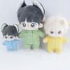 niannyyhouse 10cm 15cm 20cm Plush Doll Clothes Shirt Pants Multi-Color Plaid Pajama Set Doll Dressup (Blue, 10cm) view 3