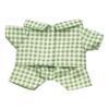 niannyyhouse 10cm 15cm 20cm Plush Doll Clothes Shirt Pants Multi-Color Plaid Pajama Set Doll Dressup (Green-2, 15cm) view 1