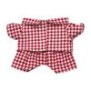 niannyyhouse 10cm 15cm 20cm Plush Doll Clothes Shirt Pants Multi-Color Plaid Pajama Set Doll Dressup (Red, 20cm) view 1