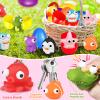 24 Pack Prefilled Easter Eggs with Animal Popping Eyes Toys, Squeeze Toys with Popping Eyes for Easter Hunt, Basket Stuffers Filler, Easter Party Favors, Classroom Prize, Surprise Egg view 4