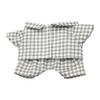 niannyyhouse 10cm 15cm 20cm Plush Doll Clothes Shirt Pants Multi-Color Plaid Pajama Set Doll Dressup (Gray, 20cm) view 1