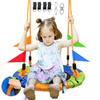 24 Inch Tree Swing Spider Web Tree Swing,700Lb Weight Capacity,900D Oxford Waterproof with Handles, with 71" Adjustable Hanging Strapsfor Backyard,Gifts for Kids Playground (24Inch-3Colors) view 1
