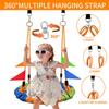 24 Inch Tree Swing Spider Web Tree Swing,700Lb Weight Capacity,900D Oxford Waterproof with Handles, with 71" Adjustable Hanging Strapsfor Backyard,Gifts for Kids Playground (24Inch-3Colors) view 3