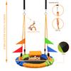 24 Inch Tree Swing Spider Web Tree Swing,700Lb Weight Capacity,900D Oxford Waterproof with Handles, with 71" Adjustable Hanging Strapsfor Backyard,Gifts for Kids Playground (24Inch-3Colors) view 4