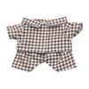 niannyyhouse 10cm 15cm 20cm Plush Doll Clothes Shirt Pants Multi-Color Plaid Pajama Set Doll Dressup (Brown, 20cm) view 1