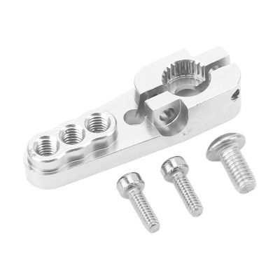 Bognajin 25T Spline Aluminium Alloy Servo Horns, Adjustable Steering Arms with 3 Holes, Upgrade Parts for 1/10 RC Car, Compatible with Most 25T Standard Servo Motors (Silver)