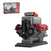 Aetheria V8 Engine Building Bricks That Works, V8 Engine with Supercharger Camshafts, MOC Engine Designed by Bricktec Designs, DIY STEM Blocks Collectors & Enthusiasts Gift for Adult-1054 Pieces view 1