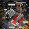 Aetheria V8 Engine Building Bricks That Works, V8 Engine with Supercharger Camshafts, MOC Engine Designed by Bricktec Designs, DIY STEM Blocks Collectors & Enthusiasts Gift for Adult-1054 Pieces view 2