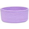 ABenkle Small Woven Basket, Empty Tiny Shallow Storage Basket, Mini Cotton Rope Baskets, Round Decorative Hamper, Basket Storage Bins for Toys, Spa, Socks, Nursery, Living Room view 1