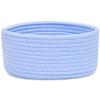 ABenkle Small Woven Basket, Empty Tiny Shallow Storage Basket, Mini Cotton Rope Baskets, Round Decorative Hamper, Basket Storage Bins for Toys, Spa, Socks, Nursery, Living Room view 1
