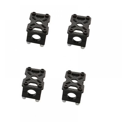 4 Sets Full Carbon Fiber Tube Clip Clamp Plate Motor Base Kit Mount Support Compatible With RC Multicopter 12mm 16mm 20mm 22mm 25mm 30mm(12MM)