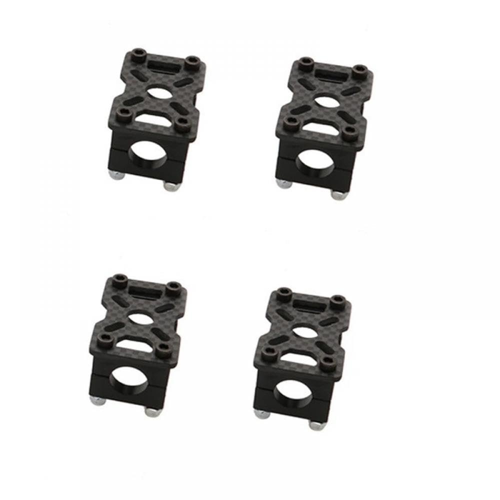 4 Sets Full Carbon Fiber Tube Clip Clamp Plate Motor Base Kit Mount Support Compatible With RC Multicopter 12mm 16mm 20mm 22mm 25mm 30mm(12MM)