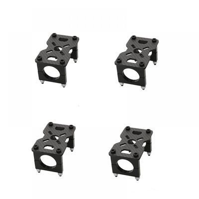 4 Sets Full Carbon Fiber Tube Clip Clamp Plate Motor Base Kit Mount Support Compatible With RC Multicopter 12mm 16mm 20mm 22mm 25mm 30mm(22MM)