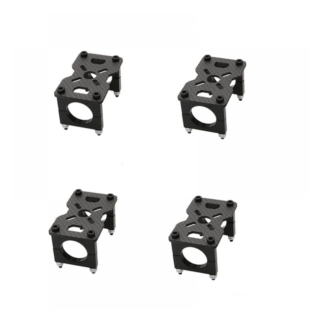 4 Sets Full Carbon Fiber Tube Clip Clamp Plate Motor Base Kit Mount Support Compatible With RC Multicopter 12mm 16mm 20mm 22mm 25mm 30mm(22MM)