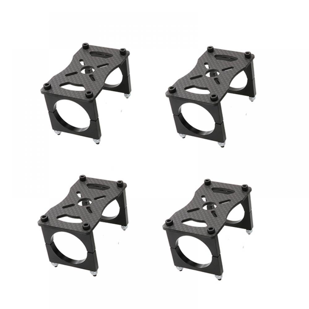 4 Sets Full Carbon Fiber Tube Clip Clamp Plate Motor Base Kit Mount Support Compatible With RC Multicopter 12mm 16mm 20mm 22mm 25mm 30mm(25MM)