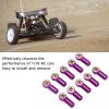 10pcs M3 Aluminum Link Rod End Joints, Metal Ball End Heads for AXIAL SCX10 1/10 RC Car, Upgrade Accessories, Easy Install, Sturdy and High Performance (Purple) view 3