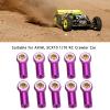 10pcs M3 Aluminum Link Rod End Joints, Metal Ball End Heads for AXIAL SCX10 1/10 RC Car, Upgrade Accessories, Easy Install, Sturdy and High Performance (Purple) view 4