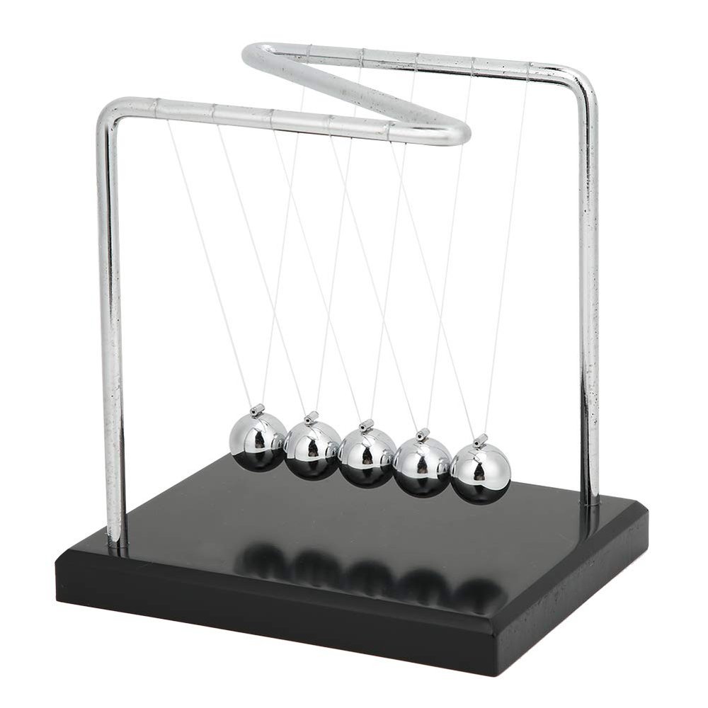 MUNEFE Swing Balance Balls, Steel Balance Ball, Newtons Cradle Pendulum, Suitable for Home Office Desk Decoration
