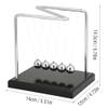 MUNEFE Swing Balance Balls, Steel Balance Ball, Newtons Cradle Pendulum, Suitable for Home Office Desk Decoration view 2