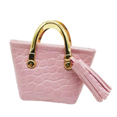 CoudarTitie Miniature Tote Bag for 1:6 Figures, PU Leather Handbag for Women Dolls, Pink