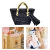 CoudarTitie Miniature Tote Bag for 1:6 Figures, PU Leather Handbag for Women Dolls, Black view 3