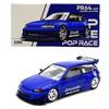1:64 Diecast Model Car Compatible with Honda Civic (EG6) v1.5 PANDEM Metallic Blue Limited Edition by Pop Race PR640127 view 1