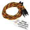 BackBayRC - 45cm / 18in 22awg Twisted Servo Extension Cable with Locking Safety Clip - 60 Strands for RC Vehicles, Drones, E-Bikes - 5 Wires per Pack view 1