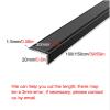 Stair Edge Trim, Vinyl Rubber Stair Nosing, Non-Slip Self Stair Edge Protector Suitable for Indoor/Outdoor Stairs, Non-Slip and Waterproof(Black,150cm/59in) view 2
